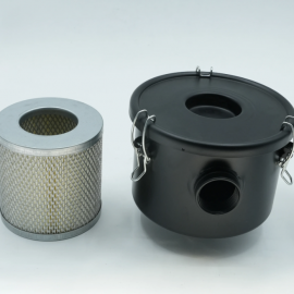 ZVF40  vacuum pump suction filter with paper filter cartridge in sheet steel housing 